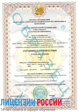 Образец сертификата соответствия Серпухов Сертификат OHSAS 18001